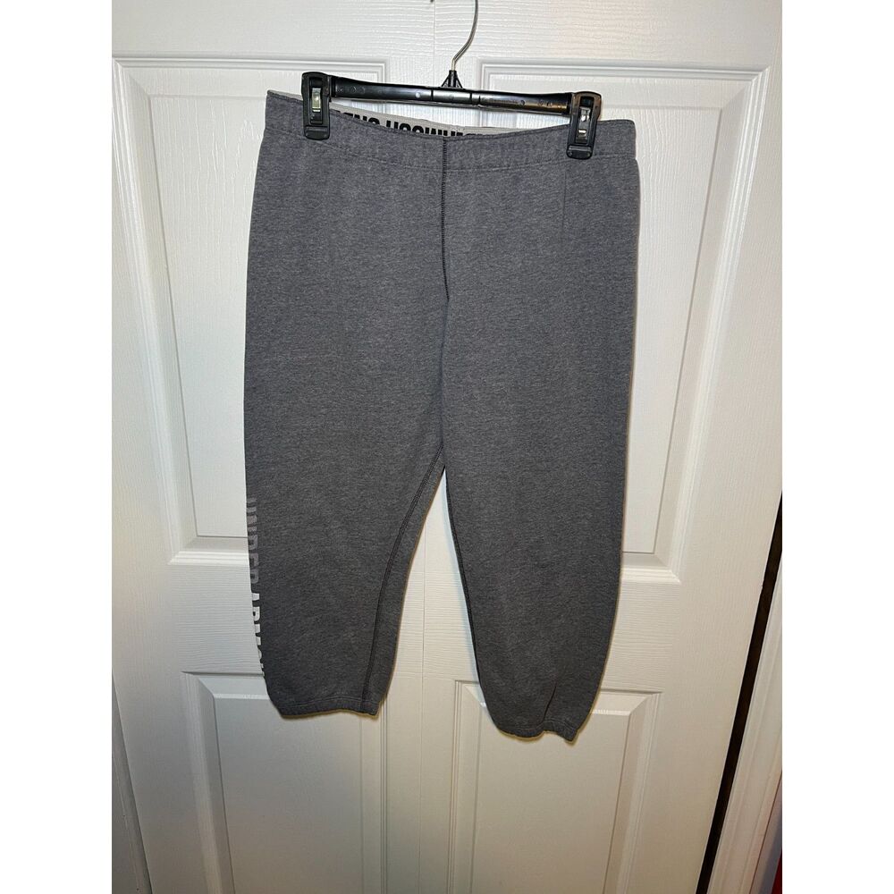 Under Armour Womens Gray Capri Leggings Medium Loose Fit Athletic Pants